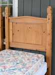 Pair of rustic pine twin beds